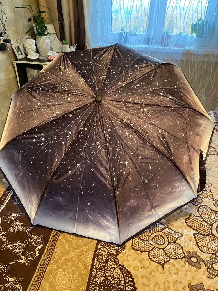 Зонт супер , очень довольна , все качественно сделано , большой и красивый самое главное )))