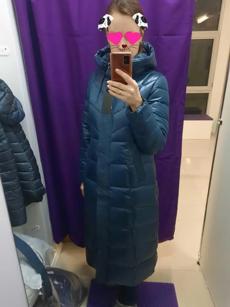 Хорошее пальто, на рост 175 см длина ниже колена, выбрала другую модель, так как нужно было более облегченное