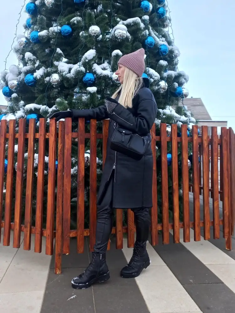 Классная дубленка. С замком да не просто подружиться