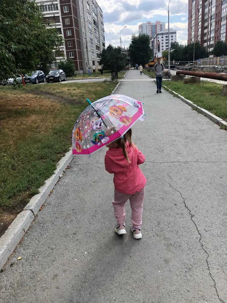 Красивый зонтик , пришёл целый . Ребёнок доволен .