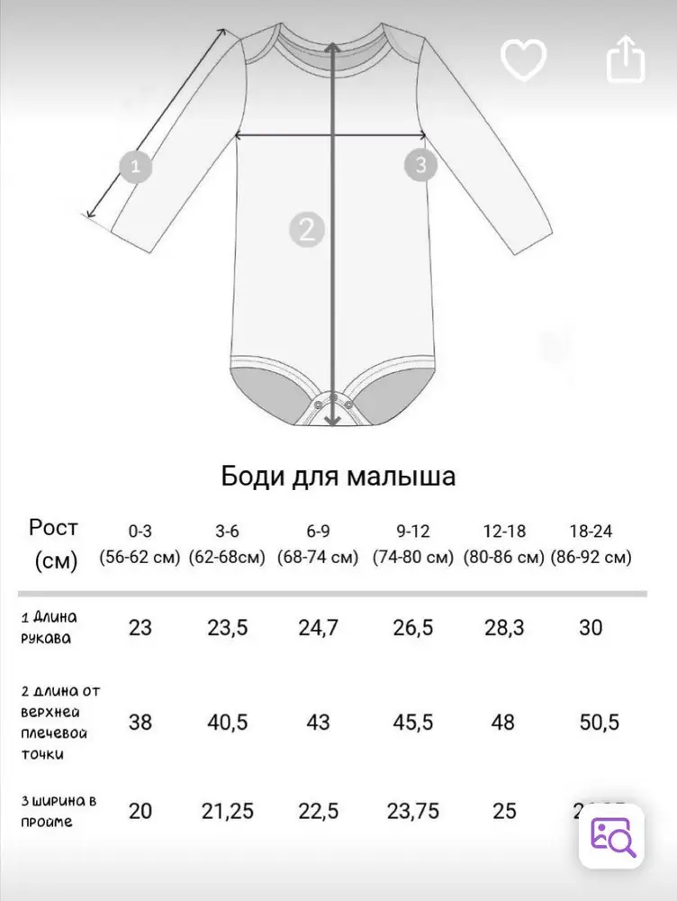 Качество бодиков очень хорошее! Но расстроилась из-за несоответствия размеров. Ориентировалась на Вашу таблицу размеров и заказала 56-62, т.к.в таблице указано, что длина 38см. На фото видно, что совсем не 38, а 34см. Товар к сожалению не возвратный, т.е.даже не поменять на более большой. 😢😔 И это я ещё не стирала. А на сколько может сесть после стирки можно только догадываться. Уважаемый производитель, если Вы делаете товар не возвратным, то хотя бы указывайте правильно размеры и пишите на сколько может сесть после стирки…