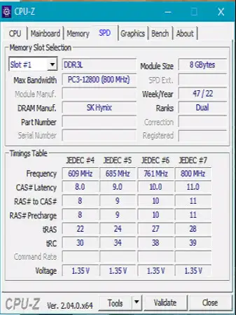 Работает. Но определяется как ddr3L